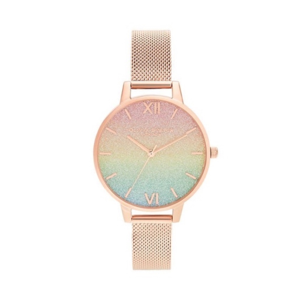 Olivia Burton London Rose Gold Ombré Glitter Watch